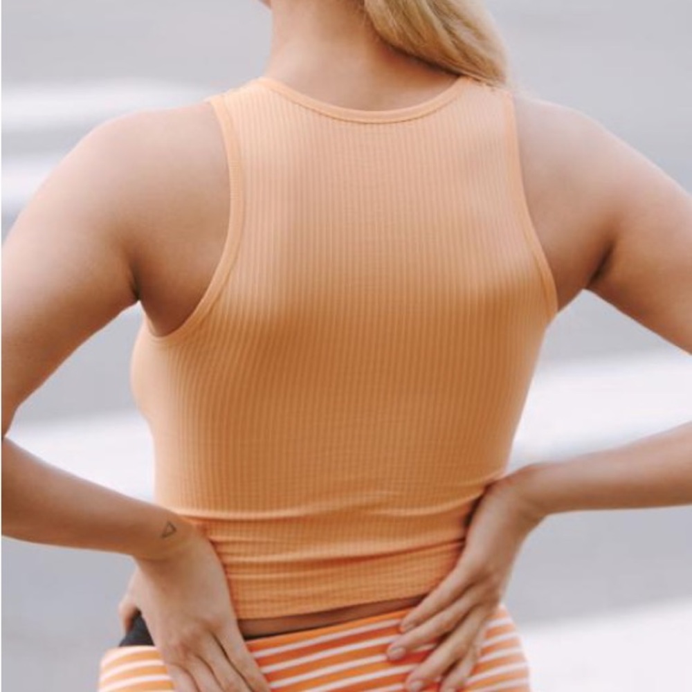 Agolde‎ Orange Ribbed Tank Top